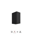 KANDANCHU * APLIQUE EXTERIOR CUAD. 2L*GU10 NEGRO